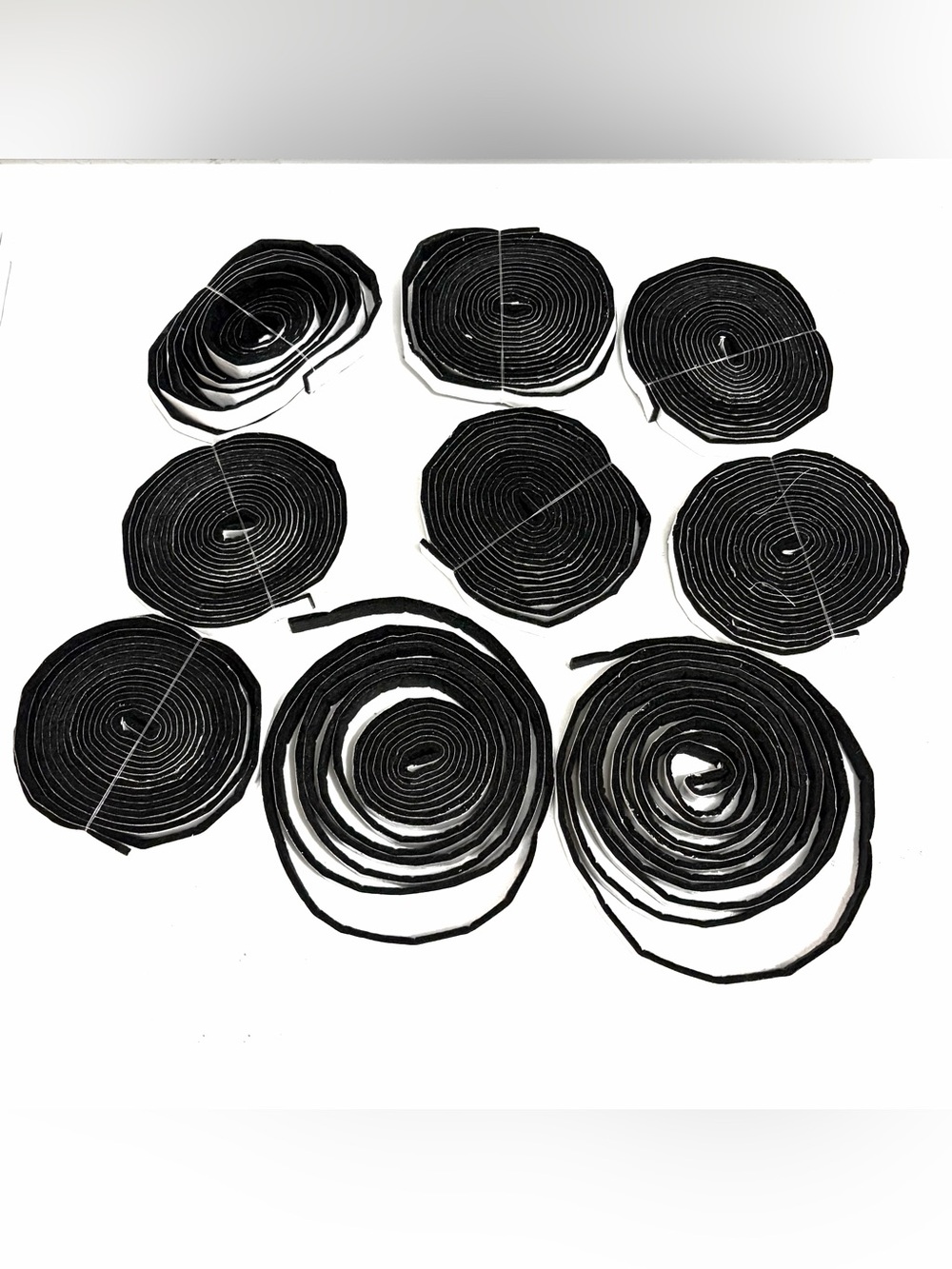 Zonon 4 Rolls Felt Strip Self Adhesive Rolls Black, 0.5 Inch - 9 count